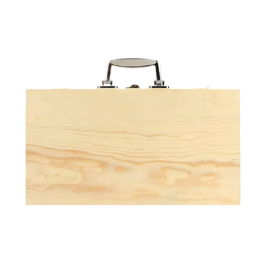 Portable Natural Wood Suitcase Box